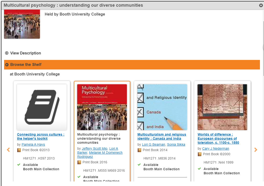 A screenshot of the online Library Catalogue with a full-width orange button that reads "Browse the Shelf".