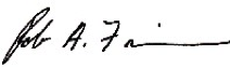 Signature of the President.